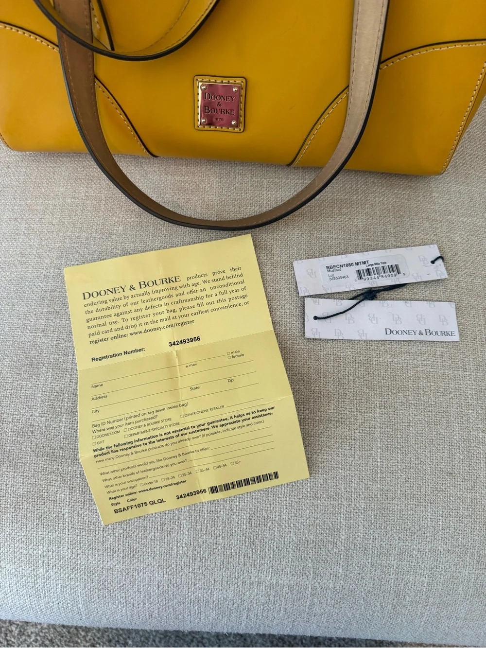 Dooney & Bourke Mila Bag in Mustard